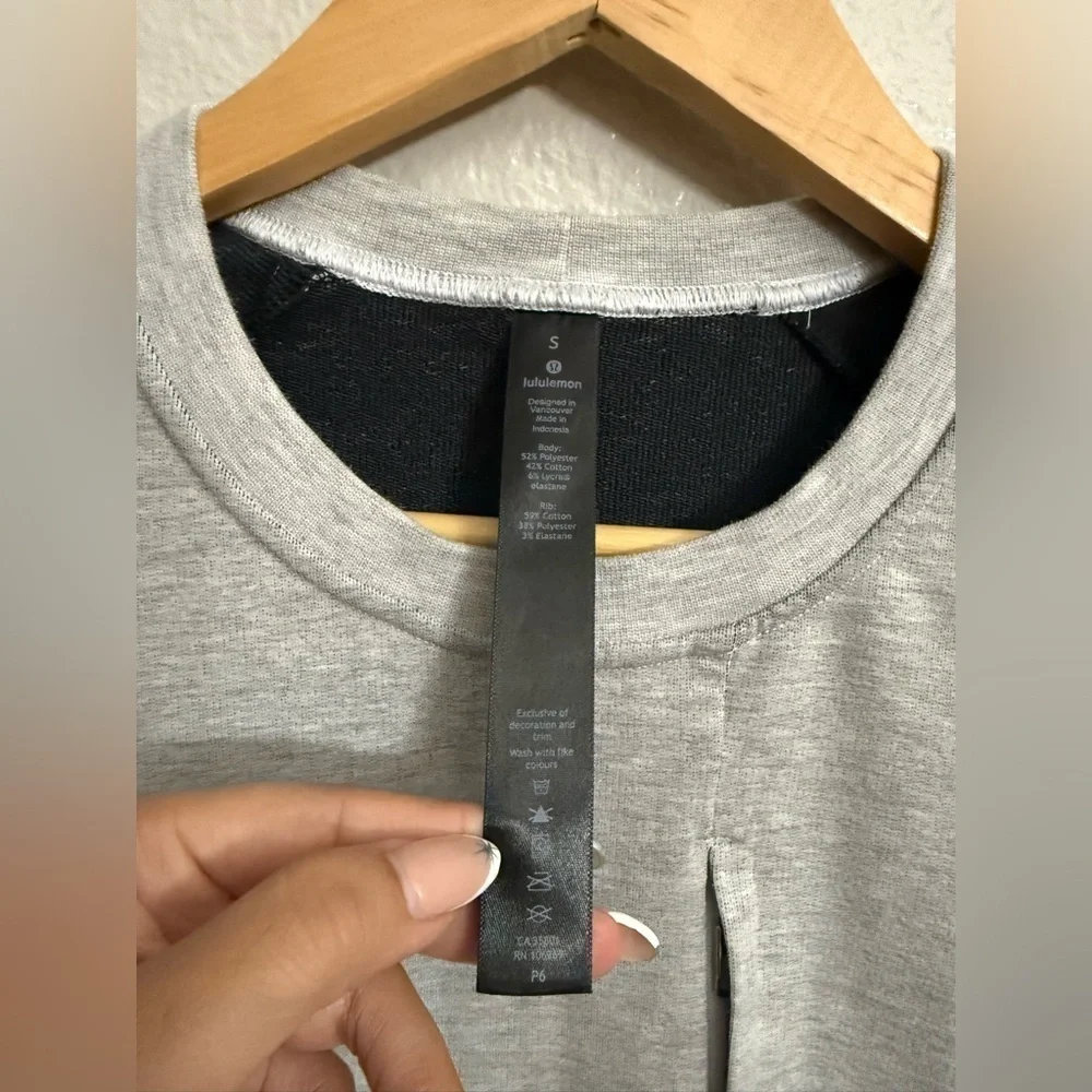 Lululemon City Sweat Crew in Heathered Ultra Light Grey